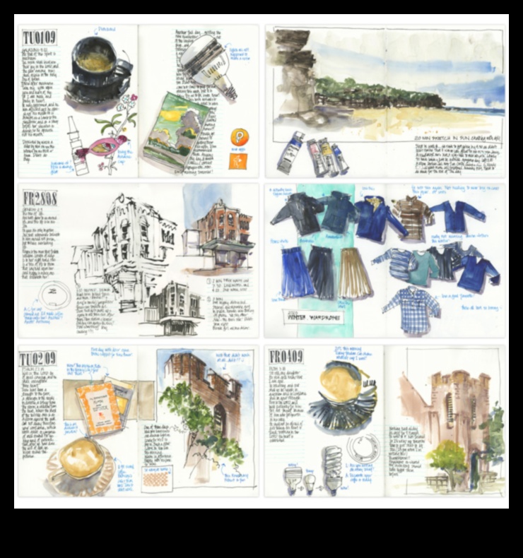 Βιβλίο σκίτσων πόλης: Τεκμηρίωση των καθημερινών σκηνών της αστικής ζωής