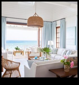 Ποιες είναι μερικές ιδέες για παράκτια διακόσμηση για μια καμπίνα δίπλα στη λίμνη;